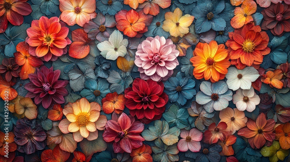 Fototapeta premium Vibrant floral arrangement (4)