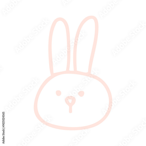 cute hand drawn bunny illustration