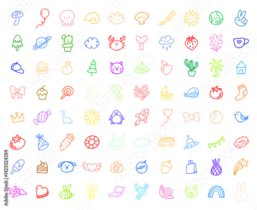 big set of childish illustration collection