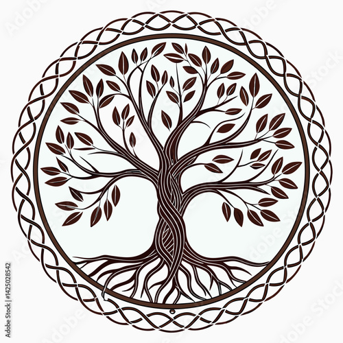 Tree of Life T-Shirt: Celtic Knot Design, Nature Graphic Tee.