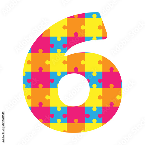 colorful puzzle numbers
