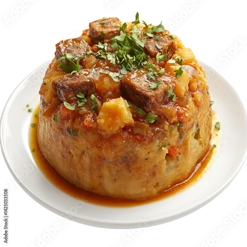  Mofongo isolated on white background