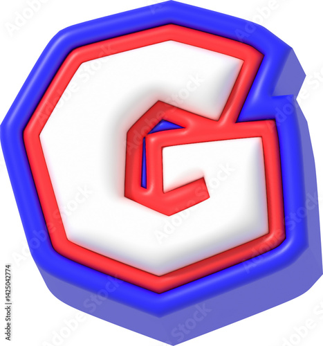 Letter G, Super Cartoon 3D Lettering