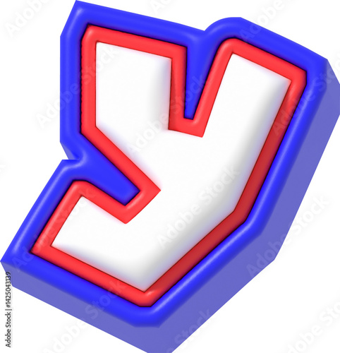 Letter Y, Super Cartoon 3D Lettering