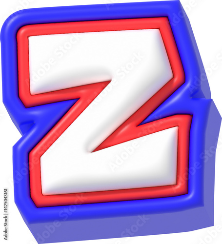 Letter Z, Super Cartoon 3D Lettering