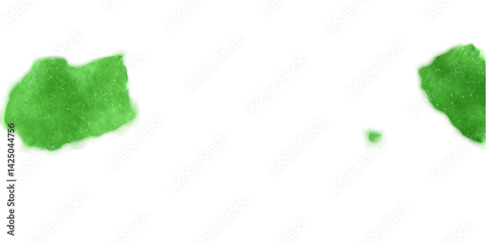 Obraz premium Abstract Illustration of Green Brush Strokes on Black Background