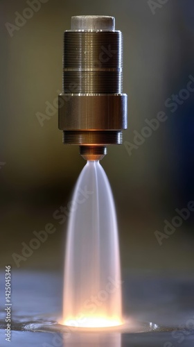 Obraz na płótnie Innovative plasma torch creating heat for material processing in modern industrial environment precise cutting technology w salonie