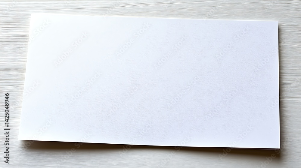 Blank Paper on Wooden Tabletop Blank Paper on Wooden Tabletop