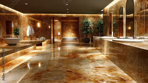 Luxurious Onyx Bathroom Interior Design
