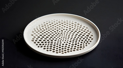 Exclusive Chef s Tasting Menu Dish with Intricate Plating on Textured Ceramic Plate  Gourmet culinary presentation showcasing the and creativity of fine dining cuisine