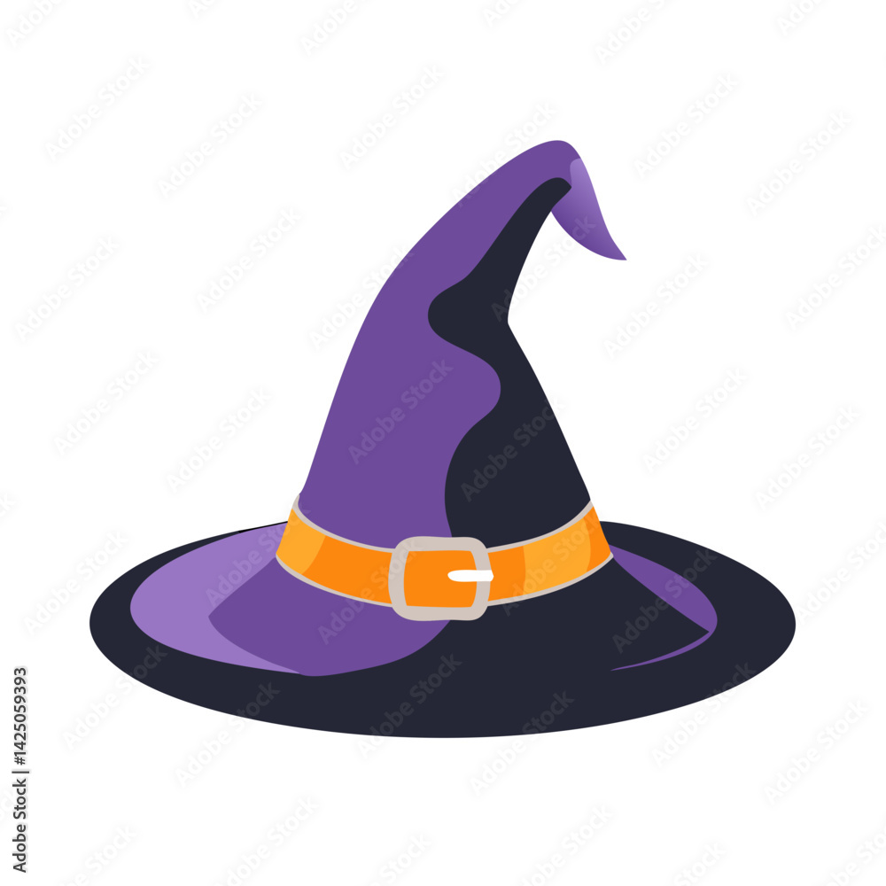 Naklejka premium Halloween witch hat