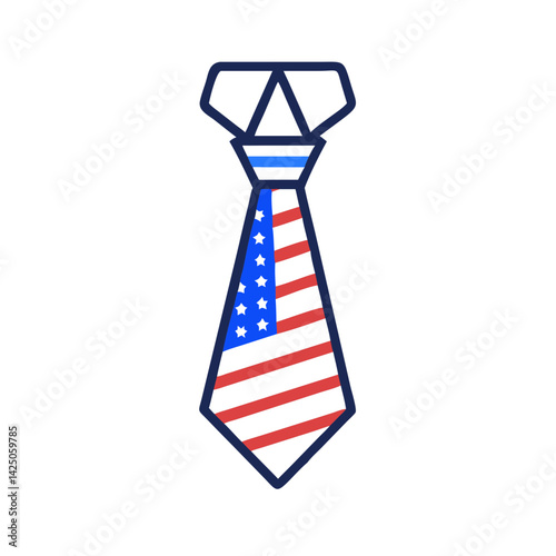 American tie isolated on white
