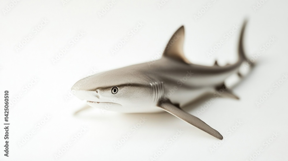 Obraz premium Gray shark on white background