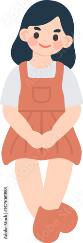 Family Photo with Parents and Children – Flat Style
