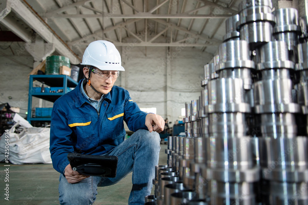 asian male engineer working in factroy asian male engineer working in factroy