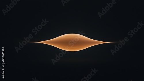 A smooth, glowing shape appears against a dark background, creating an illusion of depth and movement.