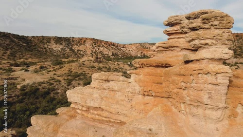 Wallpaper Mural Impressive rock formation shaped by erosion near Valle Grande, province of Mendoza, Argentina. Torontodigital.ca
