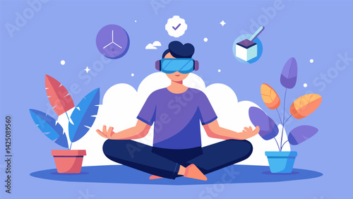 Through a virtual reality meditation experience a patient with anxiety learns to cultivate mindfulness and relaxation while simultaneously receiving.