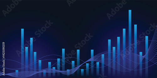 Business growth graph or profitable investment concept. The arrow increases the company's future growth.