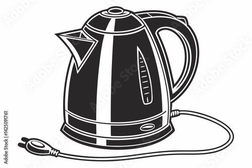 electric kettle black silhouette