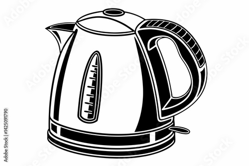 electric kettle black silhouette
