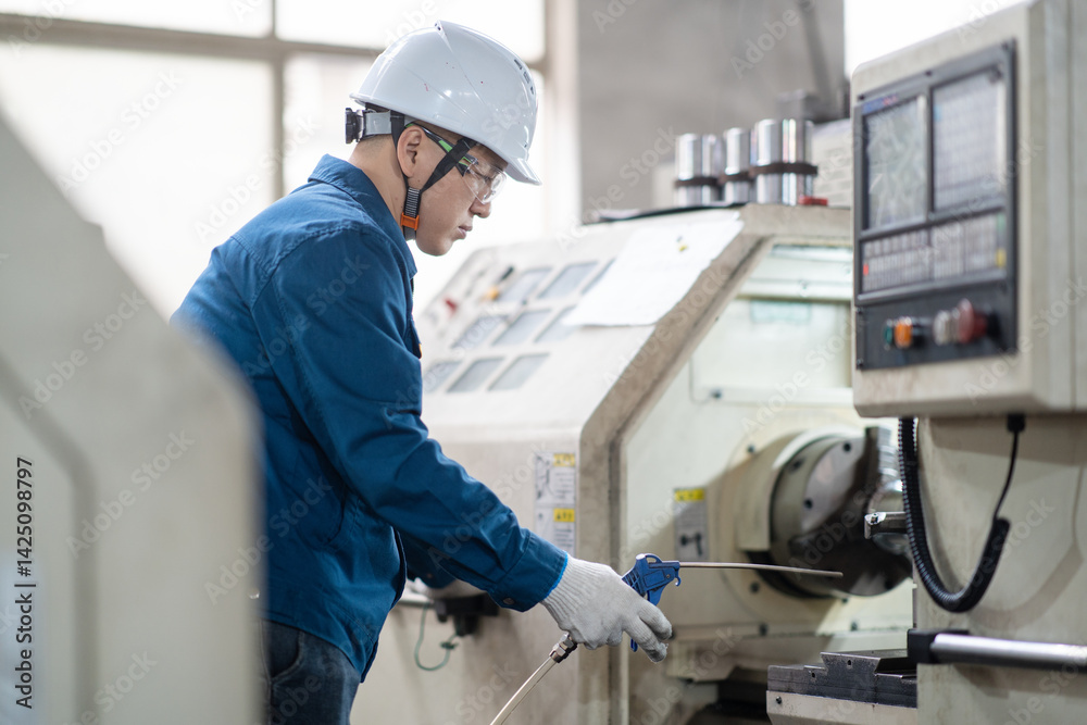 asian male engineer working in factroy asian male engineer working in factroy