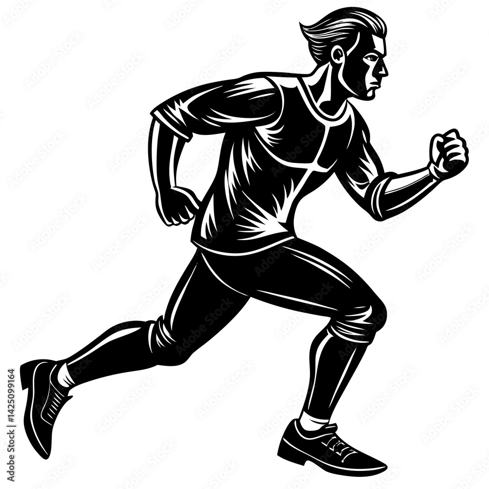 Naklejka premium man exercising