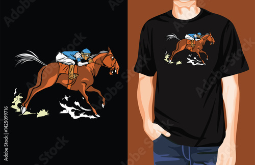 Horse Racing t-shirt design unique idea