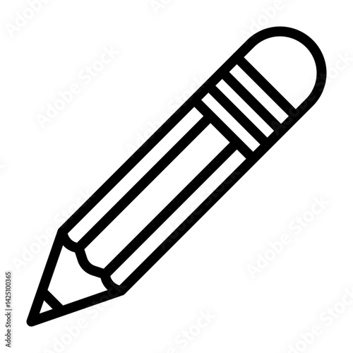 Pencil Vector Line Icon Design