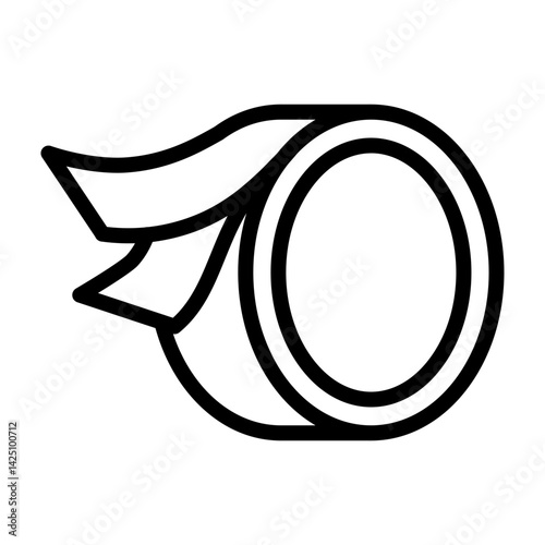 Double sided Tape Vector Line Icon Design