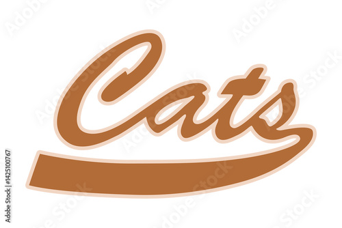 The Cat Word Vector illustration
