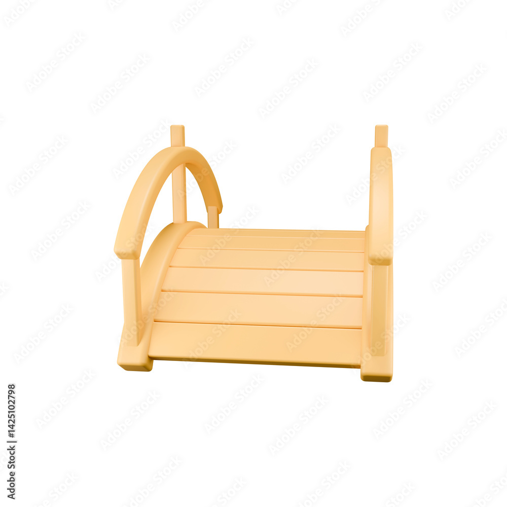 Fototapeta premium Front View Arched Bridge