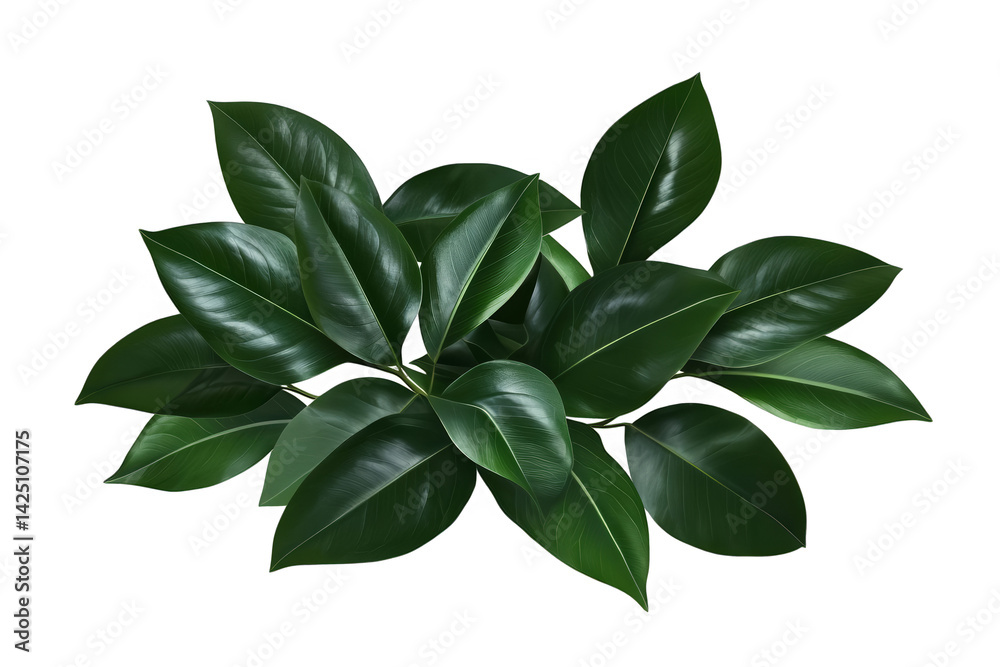 Fototapeta premium Isolated Green Leaf Arrangement On Transparent Background Photo