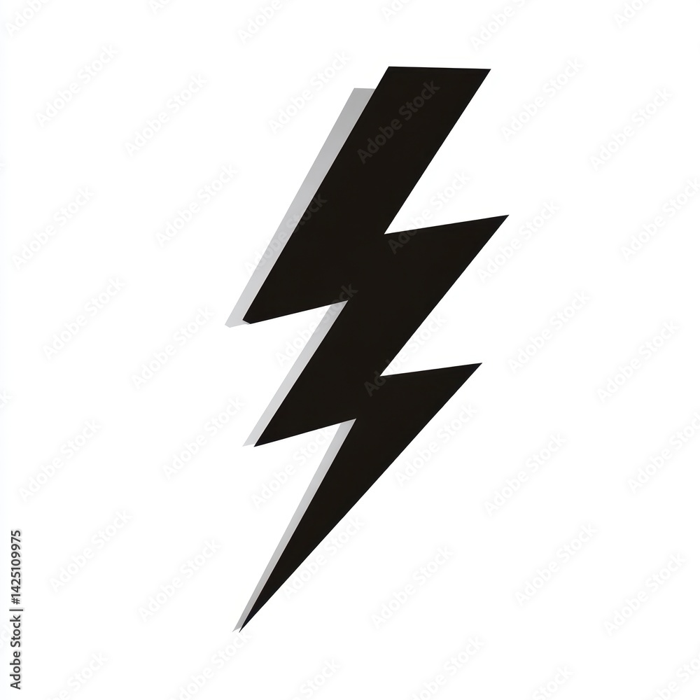 A bold, stylized black lightning bolt on a plain white background, representing energy and power. A bold, stylized black lightning bolt on a plain white background, representing energy and power.