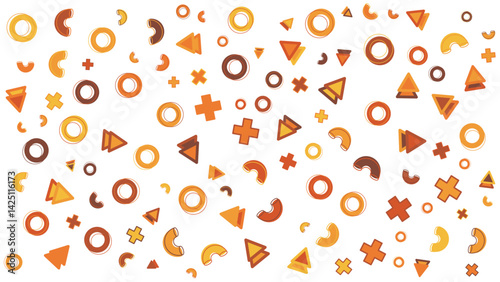 White background with orange and brown shapes. Perfect for autumn themed designs, abstract concepts, website backgrounds, and modern artistic projects.