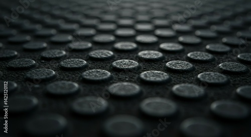 Black Textured Surface with Round Protrusions