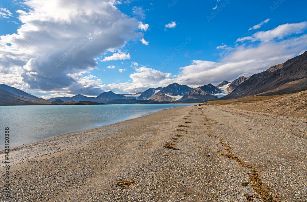 Gravel Beach in a Glacial Landscape
