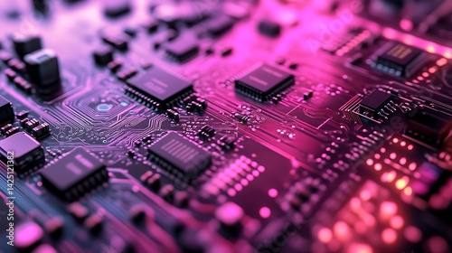Close-up Circuit Board Technology