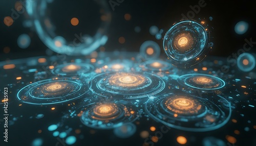 Futuristic Data Visualization: Abstract Tech Art