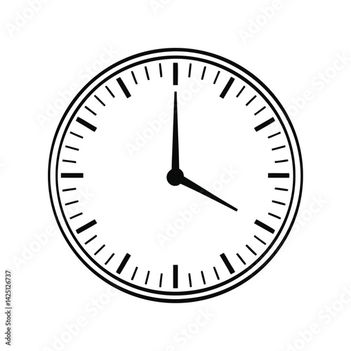 Minimalist Clock Showing Time with Classic Design for Time Management Visuals

