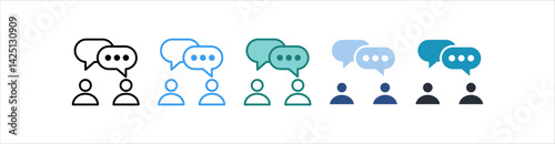 Communication Icon In Different Style Vector
