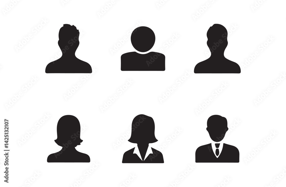 People icon. User icon vector set. Profile and people silhouette collection. Vector Eps 10 People icon. User icon vector set. Profile and people silhouette collection. Vector Eps 10