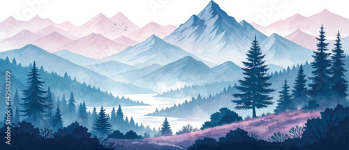 Misty Mountain Landscape