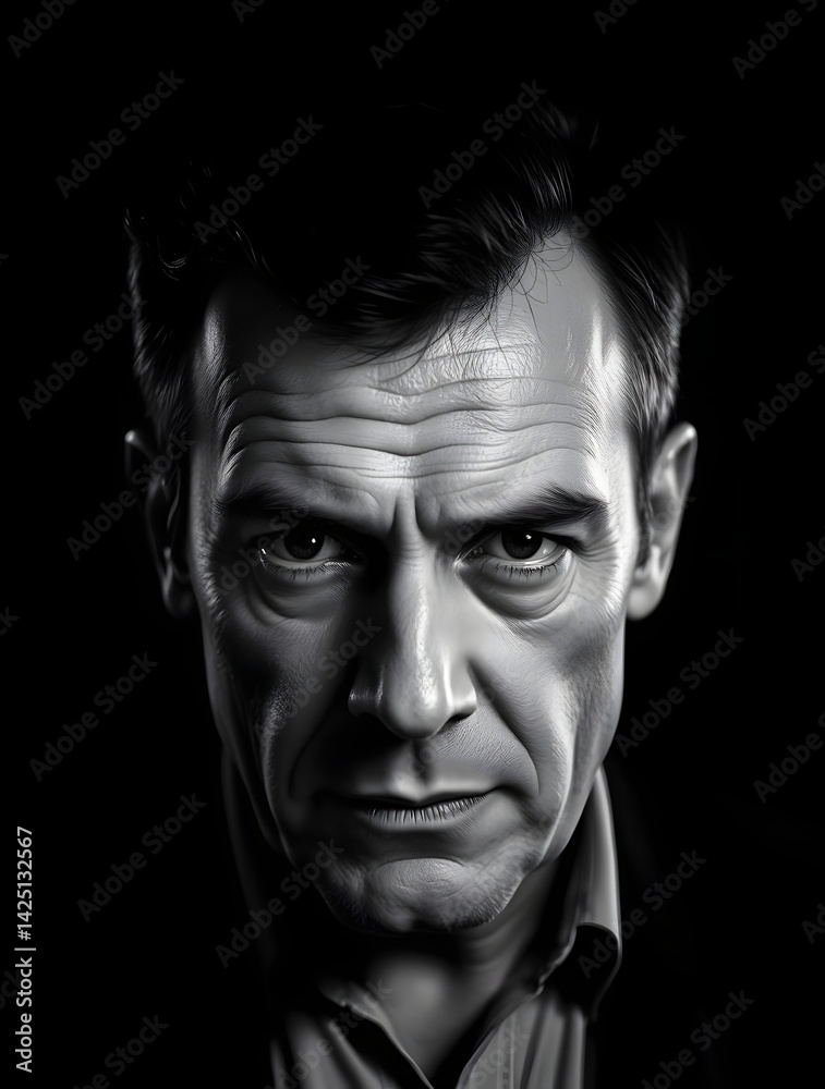 Intense Gaze: A Portrait of Character and Strength Intense Gaze: A Portrait of Character and Strength