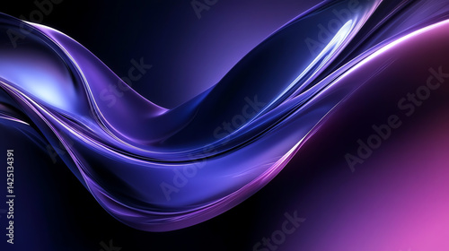 Abstract purple background with sleek curved lines, creating dynamic motion and a futuristic digital technology vibe. Perfect for tech, innovation, and creative projects
