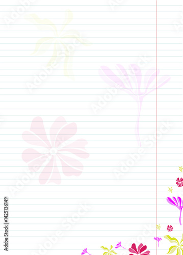 blank lined striped sheet with colored tonal flat colors33