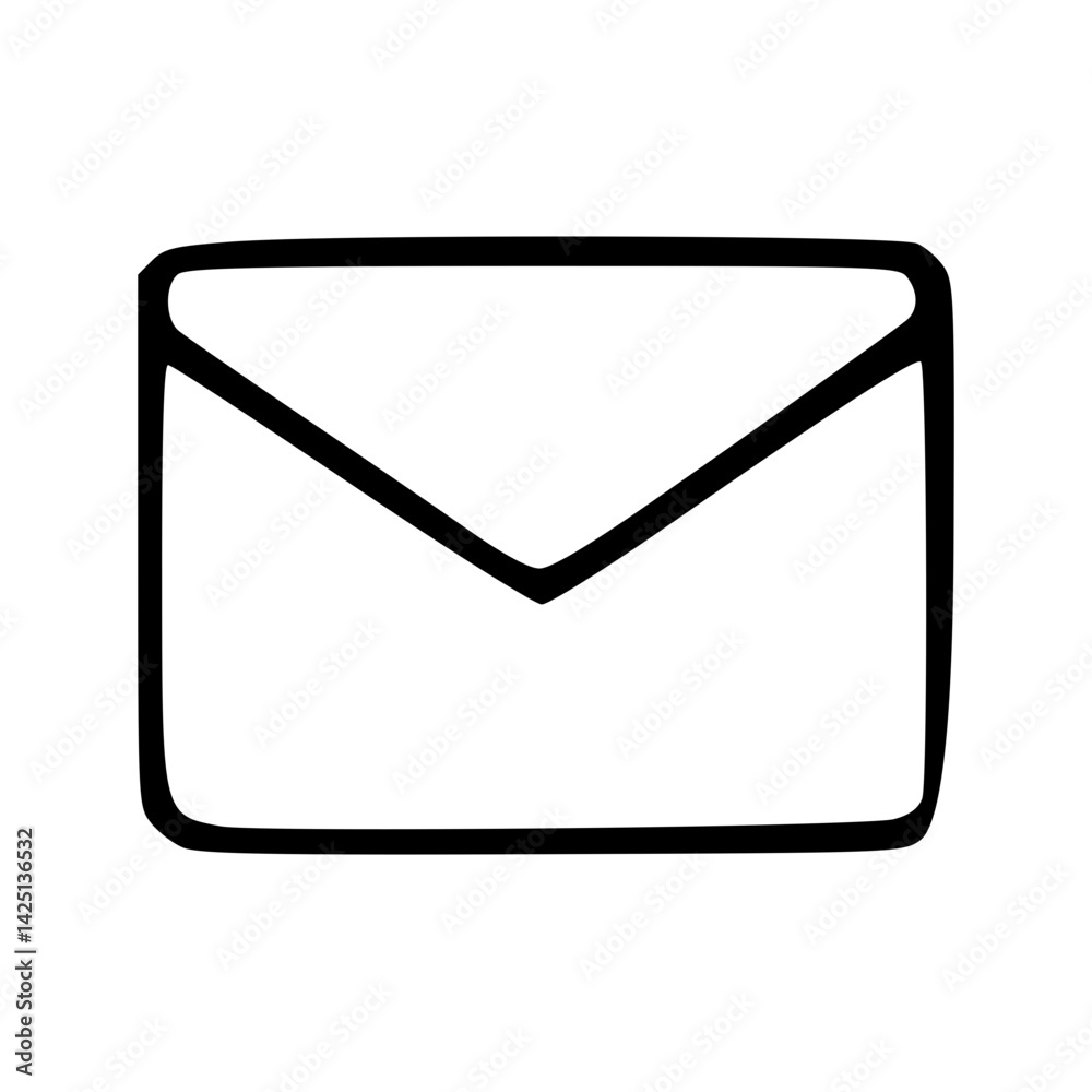 Outline Handdrawn Envelope Icon Outline Handdrawn Envelope Icon