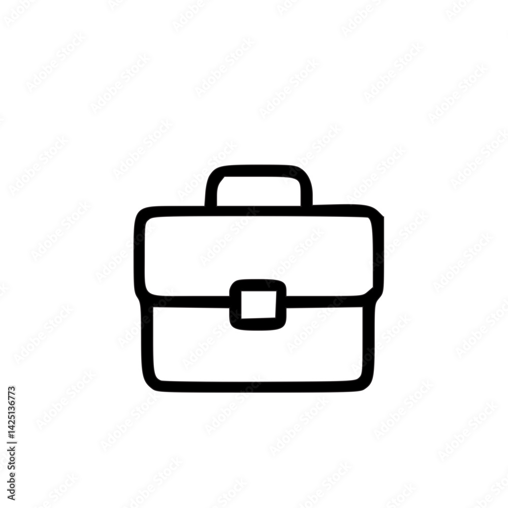 Outline Handdrawn Briefcase Icon Outline Handdrawn Briefcase Icon
