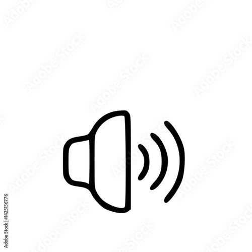 Outline Handdrawn Speaker Icon