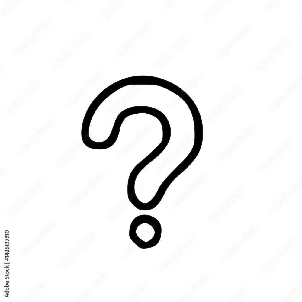Outline Handdrawn Question Mark Symbol Outline Handdrawn Question Mark Symbol